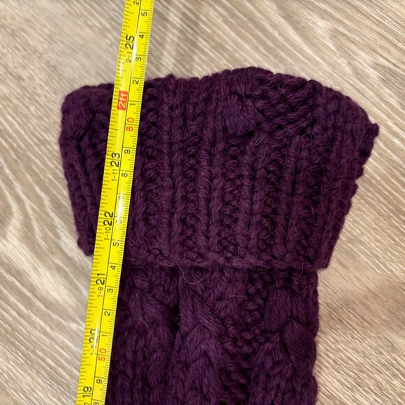 Club Monaco Puple Cable Knity Hand Knit Wool Sweater sz XL NEW - Picture 8 of 11